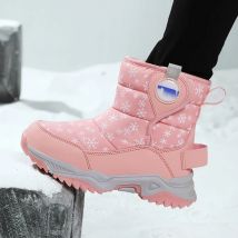 Vendita calda Stivali da ragazza Stivali da neve per bambini per ragazzi Sneakers moda Inverno Bambini Stivali da neve caldi Scarpe sportive in pelle moda