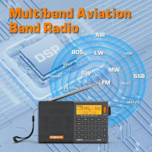 SIHUADON/XHDATA D-808 Funkempfänger AM FM SW MW AIR SSB RDS Tragbares Digitalradio mit ATS Hi-Fi-Stereo-Akku