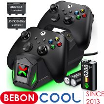 Base di ricarica per controller Xbox One X/S/Elite, caricabatterie per controller Xbox One, batterie ricaricabili da 6200 mWh per Xbox Series