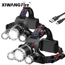 T6 Super Helle Scheinwerfer Helm Lampe USB Aufladbare Licht Led Wiederaufladbare Wasserdichte Outdoor Angeln Jagd Camping Taschenlampe