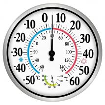 Termometro da esterno grande da 30CM con grandi numeri termometro da parete decorativo per interni igrometro da giardino stazione meteorologica