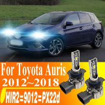 2pcs HIR2 9012 PX22d Led Headlight Canbus Car Bulb Moto White Fog Light Auto Turbo Diode Lamp 12v 55w For Toyota Auris 2012~2018