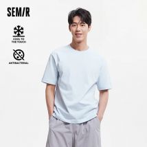 Semir Kurzarm-T-Shirt für Herren, antibakteriell, 2025, neue Sommer-Basisschicht, einfarbig, vielseitiges Rundhals-Top für Teenager und den Alltag