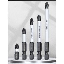 GREENERY Non-Slip Phillips Screwdriver Bit Set S2 Steel Magnetic Electric Screwdriver Batch Head Cross PH2 Impact Driver Bits