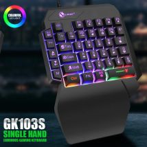35 klawiszy jedną ręką Mini klawiatura do gier Usb Ultra-cienka przewodowa klawiatura z podświetleniem do laptopa komputer stacjonarny Smartphone
