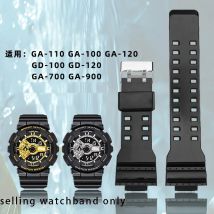 Silikonarmband 16 mm für Casio Gshock Black Gold Series Uhrenarmband GA-110/100 Harz Silikon Uhrenarmband Zubehör