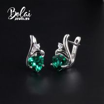 Zarte, wunderschöne Ohrringe, dreieckig, 7,0 mm, Smaragd, Nano-Schmuck aus 925er Sterlingsilber für Damen, Bankett und Geburtstagsgeschenk