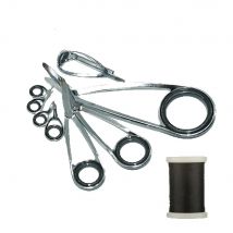 8pcs/Kit Spinning Rod KLH bracket stainless steel frame imported SIC DIY guide ring rod repair refit reassembly rod guide ring