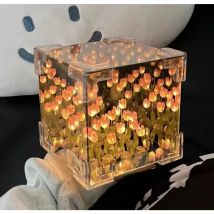 Kreatywny Diy Kwiat tulipana Kostka morska Trójwymiarowa mała lampka nocna Pakiet materiałów dla dziewczyny, pary, dziewczyn