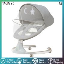 Culla elettrica Bluetooth con zanzariera Musica Bluetooth Sedia a dondolo per bambini Culla multifunzionale per neonati 2024