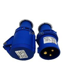 1Set(2PCS) Industrial Aviation Connector 3-pin 16A 3P 220V Connector PCE CEE Male plug and Female socket 16a P44 220-240V~2P+E