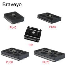 PU Camera Mini Portable Quick Release Plate Long 40 50 60 70mm Tripod Monopod Ballhead Mount Adapter For Arca Swiss Cilp Dslr