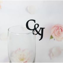 20/50/100pcs Personalized Drink Stirrers Drink initial Tags Cocktail Drink Markers Mirror Drink Charms Wedding Toasting Tags