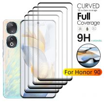 4 pezzi per Honor 90 Glass Honor 90 vetro temperato protettivo 9H HD Full Cover curvo per proteggi schermo Huawei Honor 90 Honor90