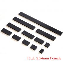 10PCS Single Row Pin Female Header Socket Pitch 2.54mm 1*2 3P 4 5P 6P 7P 8P 9P 10P 11P 12P 13P 14P 15P 16P 20P 40P Pin Connector