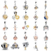 Neuer Muschel-Kronenflügel-Charm aus 925er-Sterlingsilber mit Perlen aus 925er-Kette, passend für Original-Armband-Zubehör, DIY-Frauen-Liebesschmuck