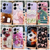 Für xiaomi redmi note 13 pro 4g 2024 fall neue mode blume weiche silikon telefon rückseite für xiaomi poco m6 pro 4g capa shell