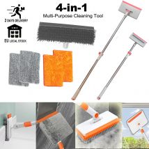 4 in 1 detergente per vetri per finestre tergicristallo telescopico multiuso rondella per finestra bordo soffitto pavimento battiscopa strumento di pulizia
