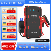 UTRAI 1000A Avviatore di emergenza per auto Accumulatori e caricabatterie di riserva Avviatore di emergenza portatile Mini dispositivo di avviamento per batteria per auto