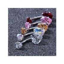Heart Crystal Belly Button Rings Belly Bar Navel Piercing Jewelry Hot Summer Women Jewelry Navel Piercing Belly Nombril