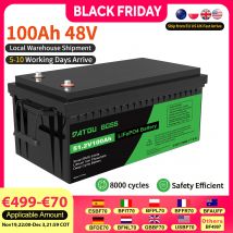 Ddtouboss 48v Batteria al litio 100Ah Corrente di scarica di picco 500A con BMS intelligente Utilizzo per inverter PV RV
