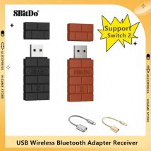 8BitDo USB Wireless Adapter 2 Receiver Compatibility For Nintendo Switch 2 /Windows 10/11/macOS/Raspberry Pi/Android Retrofreak