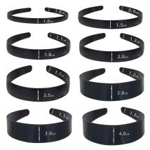 Einfache schwarze breite Stirnband Mädchen Frauen Kunststoff Haarband gezahnt Anti-Rutsch-Kopf Hoop DIY Haarschmuck