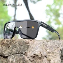 CRIXLAIS Mode Photochrome Polarisierte Sonnenbrille Männer Frauen Übergroße Sonnenbrille Männliche Nachtsicht Schutzbrillen UV400