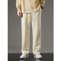 Frühling Herbst Männer Jogging hose koreanische Mode Sportswear Kordel zug weites Bein gerade Trainings hose Baumwolle lässig lose Hose