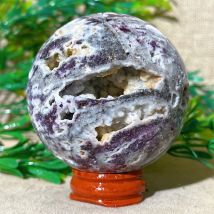Natürliche Kugel Kugel lila Sphalerit Druzy Heilung Reiki Edelsteine Qualität Mineralien spirituelle Heim dekoration stehen
