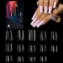 120/140 pz Squisita scatola set Mandorla Punte Per Unghie Finte Trasparente Opaco Morbido Unghie Finte Estensione Per La Casa FAI DA TE Nail Salon manicure regalo