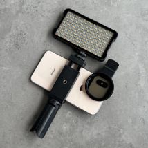 Professional Tattoo Fill Light with 180 LED Beads Reduce Reflected Light of Tattoos 52mm CPL Lens Filter Compatible any Phone
