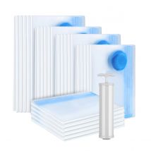 Vakuum-Aufbewahrungsbeutel, platzsparendes Beutel-Set für Bettdecken und Decken, Vakuumbeutel zur Aufbewahrung von Kleidung, Handpumpe im Lieferumfang enthalten