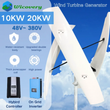 Windkraft anlage mit vertikaler Achse 10kW 48V 24V 220V Wind generator Vawt Home kleine Windmühle freie Energie mit Hybrid-Laderegler