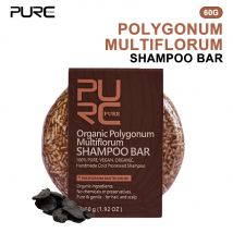 PURC Polygonum Multiflorum Shampoo-Riegel, verhindert graues Haar, kalt verarbeitete Seife, glättend, für Damen und Herren, festes Shampoo, Haarpflege