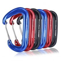 Grenzenloser Reise-Karabiner haken, Karabiner aus Aluminium legierung, 12-kN-D-Clips für Hängematten im Freien Camping Klettern Wandern