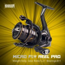 Kingdom Micro Fly Pro Kołowrotek wędkarski Utra lekki 8+1 Uszczelnione łożyska 160g 8KG Max Drag 5.2:1 Przełożenie Kołowrotek wędkarski