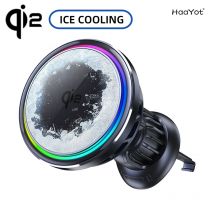 HaaYot QI2 25W Ice Cooling Magnetic Wireless Car Charger Phone Holder Fast Air Vent Phone Stand For Iphone 17 Pro Max