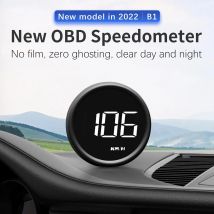 AD B1 Head Up Display OBD2 HUD velocímetro proyector de coche alarma EOBD consumo de combustible automático voltímetro medidor de temperatura del agua