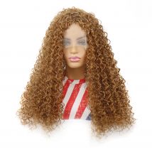 SQRDGQ Kinky Curly Synthetic Hair Woman Wigs Middle Long Wigs for Women Black Brown Wig Female Daily Party Cosplay Wigs Women