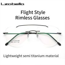 Lzabella Neue Mode Rahmenlose Brillengestelle Doppelstrahl Pilot Trend Optische Rahmen Benutzerdefinierte Herren Brillen R002