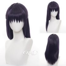 ND Jujutsu Kaisen Cosplay Wigs Utahime Iori Anime Cosplay Purple Black Hair Wigs for Comic Con Coser Heat Resistant Synthetic
