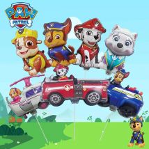 Cartoon Police Cars Aluminium Foil Balloon Birthday Party Decor Outdoor Aactivity Toys Supplies Paw Patrol Puppy Helium Balloons