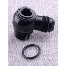 Black -10 AN Banjo Adapter Aluminium ORB-10 7/8 Inches UNF Bolt Ring for Universal Cars