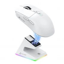 X6 Mouse da gioco Wireless leggero con 3 modalità cablato 2.4G BT5.2 fino a 26K DPI Base di ricarica retroilluminata RGB per desktop portatile