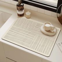 Linea di scarico per cucina ad asciugatura rapida Tappetino per asciugare i piatti da caffè super assorbente Tovaglietta per stoviglie antiscivolo