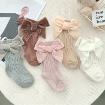 Herbst Baby Säuglings socken dicke gestrickte Mädchen Söckchen große Schleifen warme Baumwolle Kinder socken Kleinkinder Stiefels ocken 0-5 Jahre