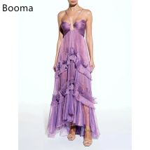 Booma Shiny Pleat Purple A-Line Sweetheart Dresses Formal Party Gowns for Women Sleeveless Simple Prom Gown Custo
