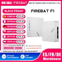 Mini PC Firebat F1 AMD Ryzen 5 7640HS 16 GB DDR5 5600 MHz 512 GB SSD Windows 11 Wi-Fi 6 BT5.2 USB4.0 Mini computer desktop da gioco