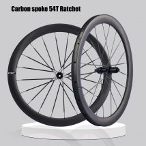 CSC 1180g Raggi in carbonio Ruote senza vernice 35/40/50mm Freno a disco profondo Ruote in carbonio da strada 700C Ghiaia Bicicletta a cricchetto 54T